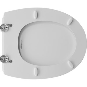 Couvre-siège de toilette à fermeture douce à dégagement rapide pour toilette suspendue Azzurra Elios, design moderne, matériau PP et urée pour salle de bain - Product Image 3