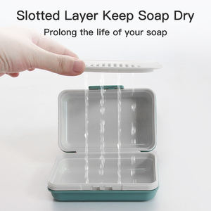 Boîte à savon drainante pour la douche, porte-savon de voyage étanche avec couvercle pour le camping, la randonnée, la salle de sport et les activités de plein air - Product Image 3