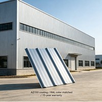 Tôles de Toiture en Aluminium Couleur Haute Qualité, Tôles Ondulées en Acier Galvanisé de 2mm, Robustes et Revêtues de Zinc