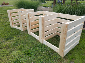 Plans uniquement pour bac à compost simple ou double à faire soi-même avec lattes avant réglables, bac à compost en <span class=keywords><strong>bois</strong></span> - Product Image 4