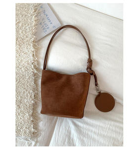 Fashionable new <b>bucket</b> <b>bag</b> Korean version shoulder <b>bag</b> retro <b>suede</b> handbag polyester lining <b>bucket</b> <b>bag</b> - Product Image 2
