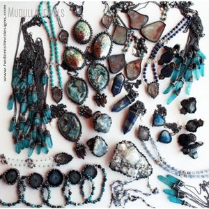 NM43285 Bijoux Soudés Pierre Naturelle Pierres Précieuses Jaspe Peau de Serpent Forme Libre Dalle Collier Antique Argent Plaqué Boho <span class=keywords><strong>Chic</strong></span> Accessoires - Product Image 6