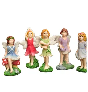 Resin Mini Fairy Figurine For Garden House Flower Pot Decoration