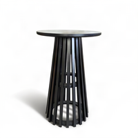 Table de bar moderne en pin massif, diamètre 70 cm, plateau amovible, pour restaurant, jardin, événements en plein air, mariages, fêtes, hôtels