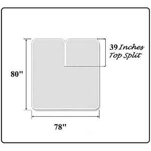 Parure de draps King Top séparée 80x78 pouces, 39 pouces, 100% coton, 800 fils, 4 pièces, bordeaux uni, pour usage domestique - Product Image 1