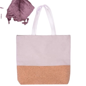 Elegant Economic Custom <b>Unique</b> Design 12oz Cotton Canvas Cork Tote <b>Bag</b> Soft Canvas Cotton Handle Shopping <b>Bag</b> With Own Logo - Product Image 6