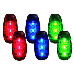Feu stroboscopique à 3 LED <span class=keywords><strong>pour</strong></span> vélo, <span class=keywords><strong>accessoires</strong></span> haute visibilité, clipsables, feu arrière de sécurité - Product Image 1