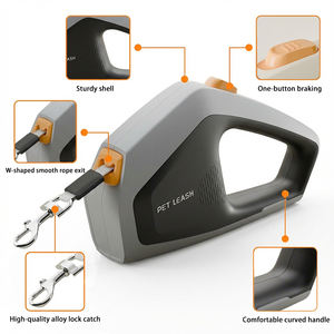 Correa para Perro Retráctil de 16 Pies con Retracción Automática, Fuerza de Tracción Ajustable en Múltiples Niveles, Material ABS Duradero para Exteriores - Product Image 5