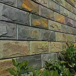 Revêtement mural en <span class=keywords><strong>pierre</strong></span> naturelle <span class=keywords><strong>de</strong></span> schiste rouillé à faible coût pour l'<span class=keywords><strong>extérieur</strong></span> et l'intérieur - Product Image 3