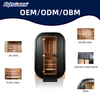 Sauna extérieur traditionnel pour 1 à 2 personnes, sauna extérieur en forme de cube, accompagné de tuiles en asphalte