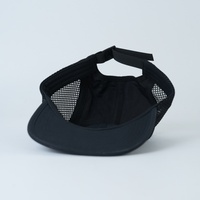 Casquette Gorpcore 5 panneaux 2026 avec logo personnalisé, en maille noire, pour la course, broderie Urban Athletic Club, performance sportive, vente en gros