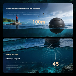 LS-2W ค้นหาปลาโชคดีลำแสงเดียวเสียงสะท้อนไร้สาย buscador de peces ด้วย iOS Android App Download - Product Image 3