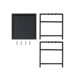 <span class=keywords><strong>Porte</strong></span>-bûches en métal gris robuste Ensemble d'accessoires de <span class=keywords><strong>cheminée</strong></span> extérieure directe d'usine <span class=keywords><strong>Porte</strong></span>-bûches - Product Image 2