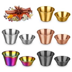 Bols à condiments en acier inoxydable de qualité commerciale, écologiques, avec logo personnalisé, ramequins, coupelles à sauce réutilisables pour les fêtes et la maison - Product Image 3