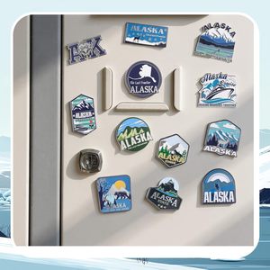 Konohan Set di 12 Magneti per Frigorifero dell'Alaska con Design di Orso <span class=keywords><strong>Grizzly</strong></span> e Ghiacciaio in Metallo Fabbricati in Cina - Regali per Decorazione Porta Frigorifero - Product Image 6