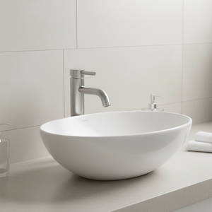 Simple Circular SS Basin Faucet, Single Hole, Single Handle, Hot and Cold Bathroom, Balcony, Dormitory Water Tap - Product Image 5