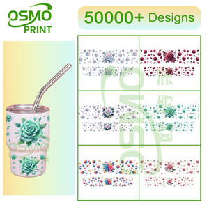 OSMO Venta al por Mayor de Más de 5000 <span class=keywords><strong>Diseños</strong></span> Listos <span class=keywords><strong>para</strong></span> Transferir, Adhesivos UV DTF con Patrón de Flores <span class=keywords><strong>para</strong></span> Decorar Vasos de 3oz, Envolturas UV DTF - Product Image 2