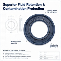 Joint d'étanchéité radial NBR FKM pour arbre rotatif BABSL BASL BAUMSL pour moteur de pompe automobile et industrielle