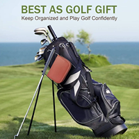 Mini sac de golf portable avec logo personnalisé en cuir de qualité supérieure étui cadeau pour hommes sac de rangement étanche pour balles de golf de grande capacité
