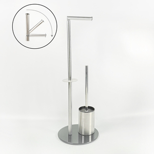 <span class=keywords><strong>Brosse</strong></span> de <span class=keywords><strong>toilette</strong></span> en acier inoxydable <span class=keywords><strong>et</strong></span> <span class=keywords><strong>porte</strong></span>-<span class=keywords><strong>rouleau</strong></span> de papier avec base en verre - Product Image 1