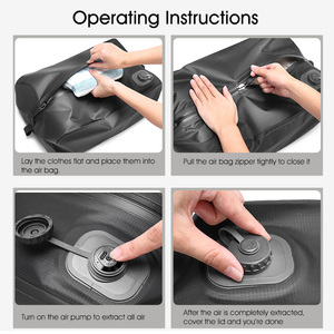Sacchetti Ermetici <span class=keywords><strong>per</strong></span> Viaggio, Impermeabili, Gonfiabili, con Compressione Sottovuoto Automatica <span class=keywords><strong>per</strong></span> <span class=keywords><strong>Valigie</strong></span> - Product Image 5