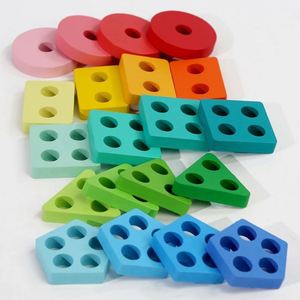 Hot Selling Toddler Best <b>Gift</b> Fine Motor Skills Learning Stacking Wooden Montessori Magnet Puzzles Board - Product Image 4