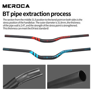 Poignée d'hirondelle <span class=keywords><strong>de</strong></span> vélo 31.8mm hauteur 30mm/55mm allongée 720mm/780mm guidon <span class=keywords><strong>de</strong></span> <span class=keywords><strong>VTT</strong></span> en alliage d'aluminium haute résistance - Product Image 3