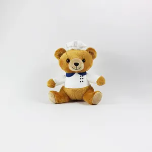 Custom Plush Cook Teddy Bear Stuffed Cartoon Character Soft Plush Toy Teddy Bear in Chef's Clothes