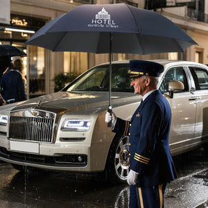 Paraguas de Golf con Logotipo Personalizado para Eventos Corporativos, Publicidad Promocional, Gran Resistencia al Viento, Doble Toldo, Armazón de Fibra de Vidrio - Product Image 5