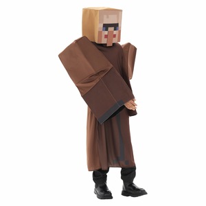 Disfraz de Aldeano de Minecraft Jiedi para Niños, Conjunto Verde, Morado y Marrón, Disfraz de Halloween, Cosplay, Juego de Roles - Product Image 4