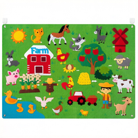 Kit d'histoires en feutre interactif, tableau en flanelle douce pour l'enseignement préscolaire, kit éducatif pour la salle de classe, kit de jeu pédagogique