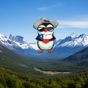 Camiseta con diseño de pingüino y corazón de la bandera chilena, orgullo chileno, raíces chilenas - Product Image 3