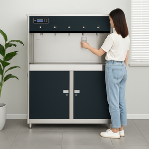 Commercial Electric Stainless Steel Floor Standing <strong>Water</strong> Cooler <strong>Dispenser</strong> 3-Stage+Post Filtration <strong>Hot</strong> and Cold Feature - Product Image 4