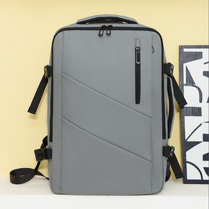 <b>Laptop</b> <b>Backpack</b> 15 Inches Expandable Waterproof Wear Resistant <b>For</b> Business Travel Leisure Male Female Neutral Gray - Product Image 1