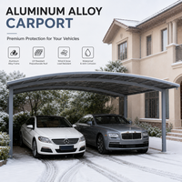 Abri de voiture en aluminium avec toit en polycarbonate, abri de stationnement pour voiture, auvent de voiture, abri de voiture résistant aux UV