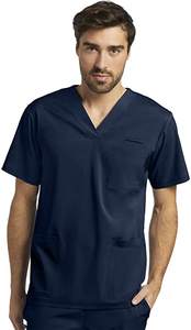 خصص شعارك الخاص سترة صيفية بفتحة رقبة v-surver بتصميم بدلة ممرضة للرجال والنساء - Product Image 2