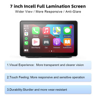 Écran tactile IPS portable de 7 pouces sans fil CarPlay Android Auto, Bluetooth, FM, Mirror Link, multimédia automobile universel OEM ODM