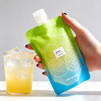Pochettes souples réutilisables pour liquides, 100ml, 250ml, 500ml, 1L, pour shampoing, jus, eau, boissons, qualité alimentaire, impression personnalisée