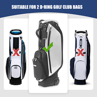 Sangle d'épaule rembourrée pour sac de golf, réglable, de remplacement, en maille respirante, ergonomique, robuste, avec clip pivotant, personnalisable OEM