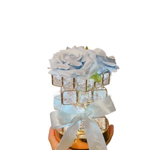 45cm scrivania Bonsai albero luce con 24 Led filo di rame Usb stanza artificiale fiore decorazione Stand fata Rose Led luce albero - Product Image 1