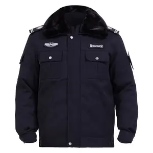 Customized Security Guard Winter Jacket Outerwear Multi Pockets Windproof Safety Security Winter Jackets