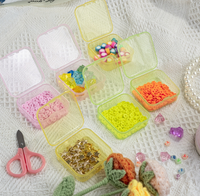 Mini boîte de rangement rectangulaire en plastique PP transparent, étui portable pour bijoux, boucles d'oreilles, vis, électronique grand public, personnalisable