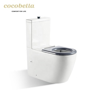<span class=keywords><strong>WC</strong></span> Toilettes Nouveau Design Standard Touch Hauteur Surélevée Bouton Filigrane Sans Monture Toilettes pour Handicapés - Product Image 3