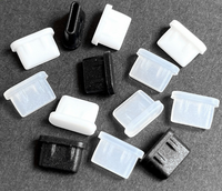 Noir Type C USB Anti-Poussière Plug Accessoires de Téléphone Portable Chargeur Port Silicone Bouchon Couverture