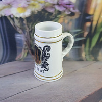 Chope à bière classique bleue à thème féminin - Design gothique orné de motifs de cathédrale, tasse en porcelaine de 700 ml pour vin et bière, emballée en coffret cadeau, compatible lave-vaisselle