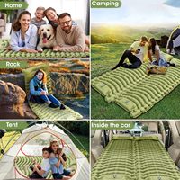 Matelas de couchage gonflable portable pour parc extérieur avec pompe intégrée Matelas pneumatique pliable léger pour randonnée et camping