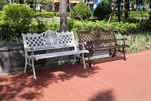 Phong Cách Châu Âu Trắng Đúc Nhôm Ngoài Trời Giải Trí Công Viên Ghế Cộng Đồng Biệt Thự Công Viên Sân Vườn Hai Người Nghỉ ngơi Băng Ghế - Product Image 6