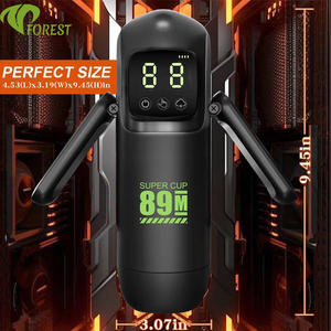 Vibrador Masculino Recargable Tipo Copa de Avión con Pantalla LCD y Función de Succión, Juguete Sexual para Adultos TT FOREST - Product Image 3