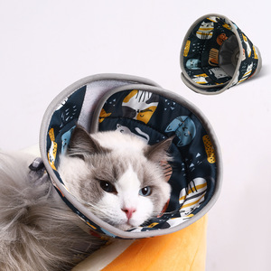 Opvouwbare <span class=keywords><strong>Elizabeth</strong></span> Cirkel Huisdier Beschermende Anti-Likken Anti-Bijten Hoofddeksels Zachte Hond Kat Halsband - Product Image 4