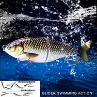 17.8CM 82G Seabass Crank Glide Leurre Naufrage Leurres De Pêche Artificiels Appâts 2 Segments Multi Jointed Swimbait